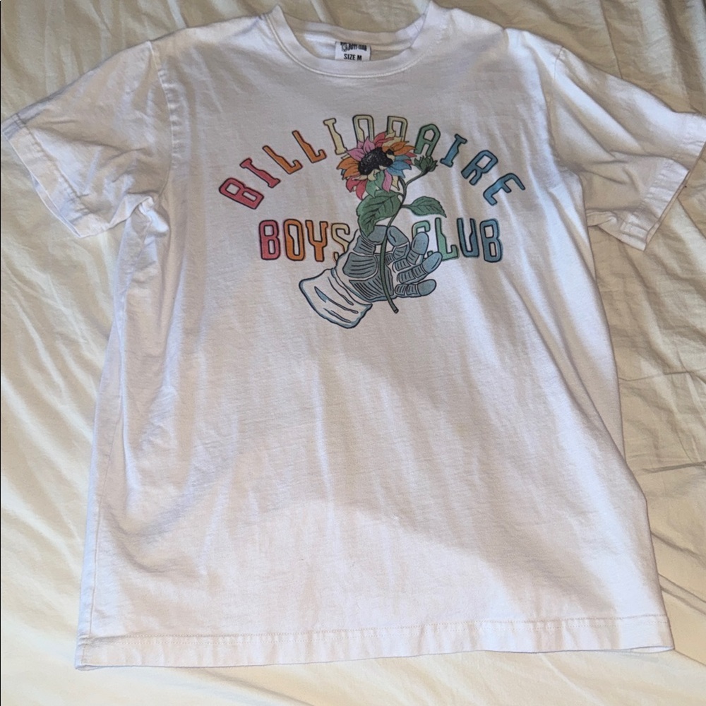 Billionaire Boys Club White Tee with Colorful Floral Logo
